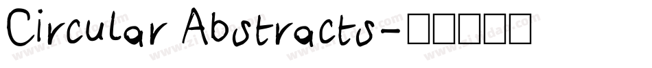 Circular Abstracts字体转换